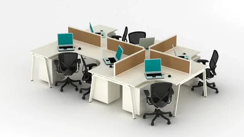 Office furniture, Office Table, Office chair, partition, table